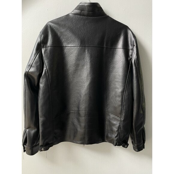 GA Milano Men’s Lined Black Faux Leather Jacket Italy XL - Picture 8 of 12